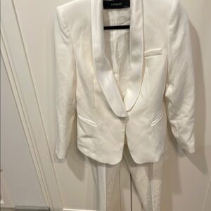 Woman’s White Tuxedo Style Pants Suit by Zara